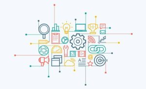 engrenagem, trofeu, lampada, grafico, bola, corrente, lupa e outros icones